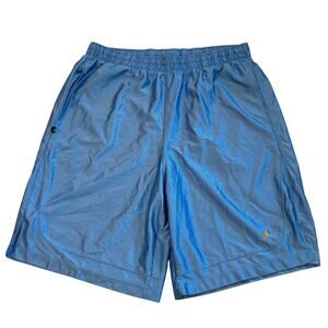 Vtg Air Jordan Jump Man Basketball Shorts Mens 3XL Blue Textured Dazzle Pockets